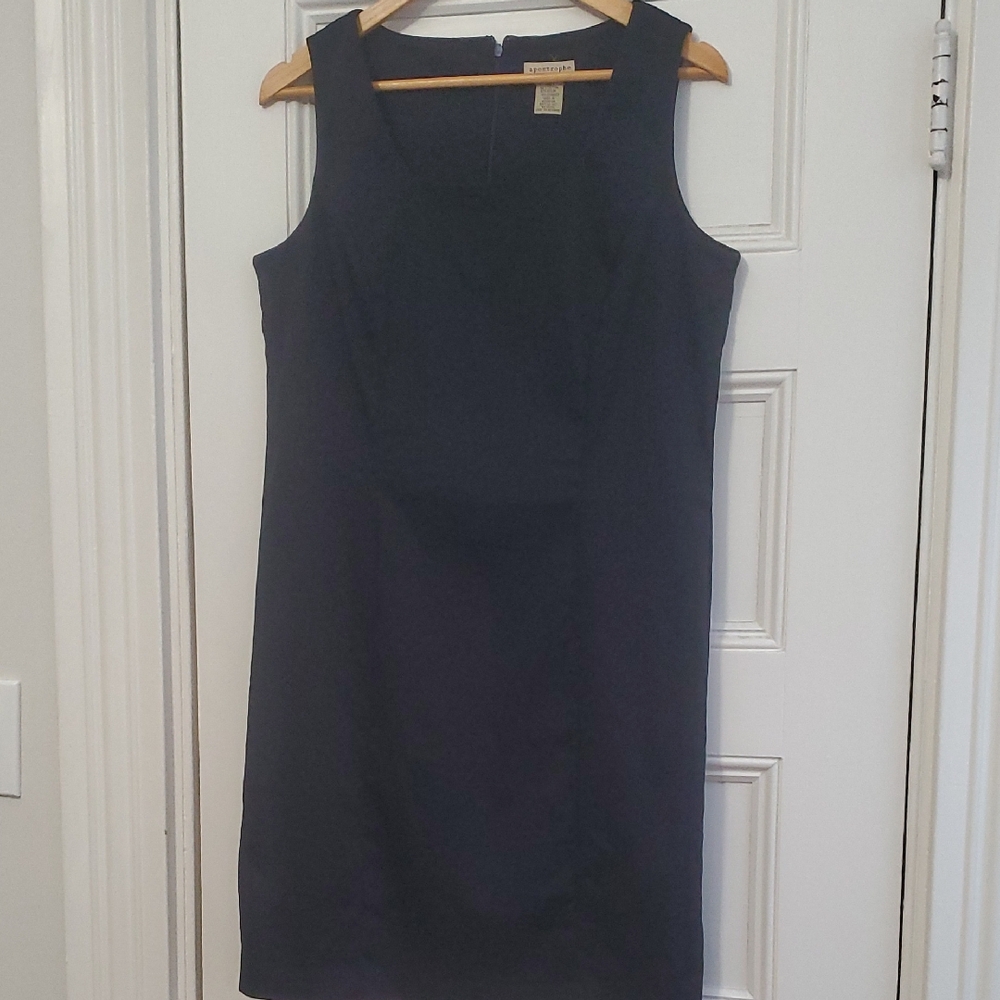 Apostrophe Navy Midi Dress
